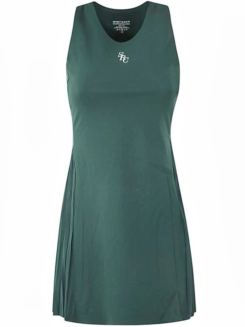 Sporty & Rich Green Sleeveless Mini Tennis Dress Like New